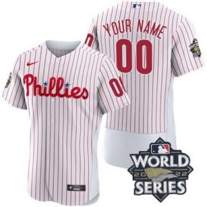 Philadelphia Phillies Customized White 2022 World Series Authentic Jersey