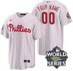 Philadelphia Phillies Customized White 2022 World Series Cool Base Jersey