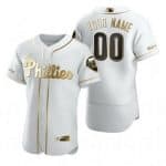 Philadelphia Phillies Customized White Gold 2020 FlexBase Jersey