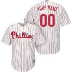 Philadelphia Phillies Customized White Stripes Cool Base Jersey