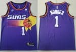 Phoenix Suns #1 Devin Booker Purple Classic Icon Sponsor Swingman Jersey
