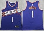 Phoenix Suns #1 Devin Booker Purple Icon Swingman Jersey