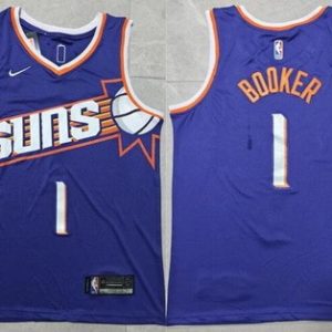 Phoenix Suns #1 Devin Booker Purple Icon Swingman Jersey