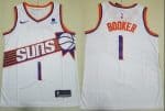 Phoenix Suns #1 Devin Booker White Icon Sponsor Swingman Jersey