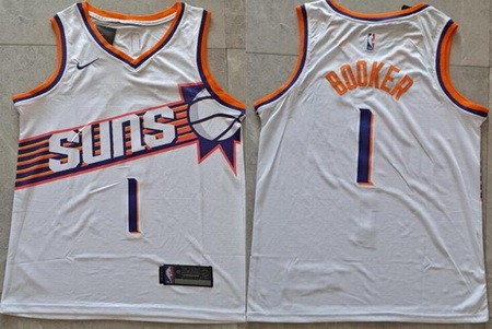 Phoenix Suns #1 Devin Booker White Icon Swingman Jersey