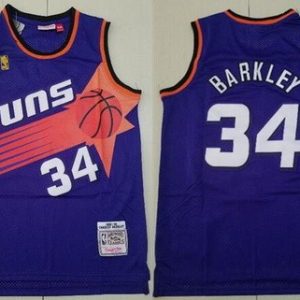 Phoenix Suns #34 Charles Barkley Purple 1992 Throwback Swingman Jersey