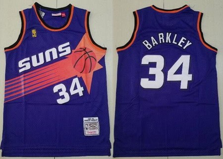 Phoenix Suns #34 Charles Barkley Purple 1992 Throwback Swingman Jersey
