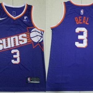Phoenix Suns #3 Bradley Beal Purple Icon Sponsor Swingman Jersey