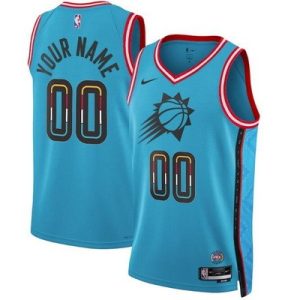 Phoenix Suns Custom Blue 2022 City Icon Heat Press Jersey