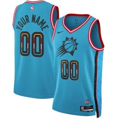 Phoenix Suns Custom Blue 2022 City Icon Heat Press Jersey