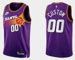 Phoenix Suns Custom Purple 2022 Classic Icon Hot Press Jersey