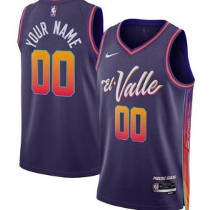 Phoenix Suns Custom Purple 2023 City Icon Heat Press Jersey