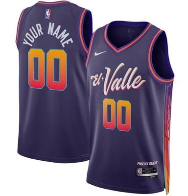 Phoenix Suns Custom Purple 2023 City Icon Heat Press Jersey