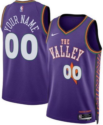Phoenix Suns Custom Purple 2024 City Heat Press Jersey