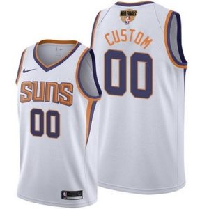 Phoenix Suns Custom White 2021 Finals Icon Hot Press Jersey