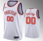 Phoenix Suns Custom White Classic Icon Hot Press Jersey