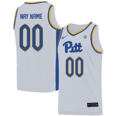 Pittsburgh Panthers Customized White 2019 College Basketball Jersey