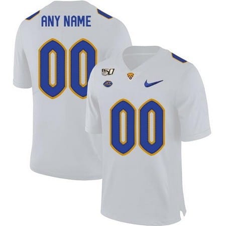 Pittsburgh Panthers Customized White College Football Jersey