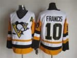 Pittsburgh Penguins #10 Ron Francis White Throwback Jersey
