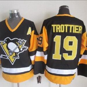 Pittsburgh Penguins #19 Bryan Trottier Black Throwback Jersey