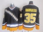 Pittsburgh Penguins #35 Tom Barrasso Black 1990s Throwback Jersey