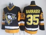 Pittsburgh Penguins #35 Tom Barrasso Black Throwback Jersey