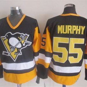 Pittsburgh Penguins #55 Larry Murphy Black Throwback Jersey