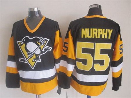 Pittsburgh Penguins #55 Larry Murphy Black Throwback Jersey