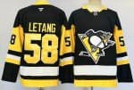 Pittsburgh Penguins #58 Kris Letang Black Authentic Jersey