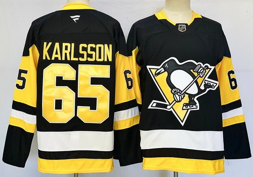 Pittsburgh Penguins #65 Erik Karlsson Black Authentic Jersey