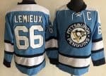 Pittsburgh Penguins #66 Mario Lemieux Light Blue CCM Throwback Jersey
