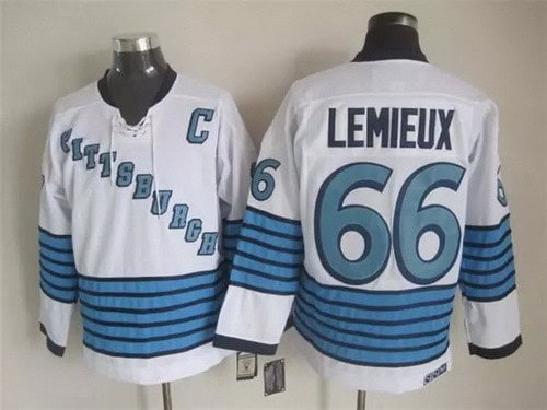 Pittsburgh Penguins #66 Mario Lemieux White 1967 Throwback Jersey