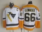 Pittsburgh Penguins #66 Mario Lemieux White 1992 Throwback Jersey