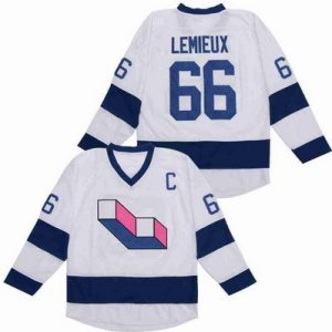 Pittsburgh Penguins #66 Mario Lemieux White Laval Voisine Retro Jersey