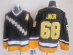 Pittsburgh Penguins #68 Jaromir Jagr Black 1990s Throwback Jersey