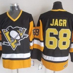 Pittsburgh Penguins #68 Jaromir Jagr Black Throwback Jersey