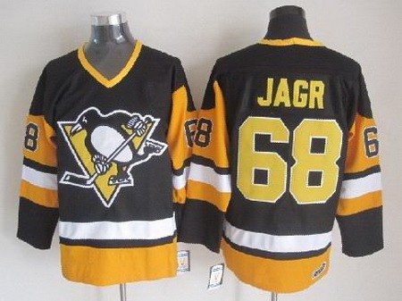 Pittsburgh Penguins #68 Jaromir Jagr Black Throwback Jersey