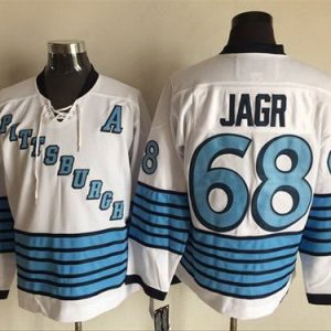 Pittsburgh Penguins #68 Jaromir Jagr White 1967 Throwback Jersey