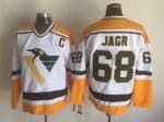 Pittsburgh Penguins #68 Jaromir Jagr White 1992 Throwback Jersey
