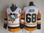 Pittsburgh Penguins #68 Jaromir Jagr White Throwback Jersey