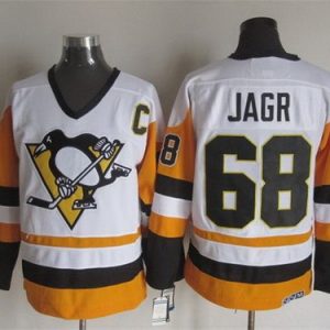 Pittsburgh Penguins #68 Jaromir Jagr White Throwback Jersey