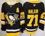 Pittsburgh Penguins #71 Evgeni Malkin Black Authentic Jersey