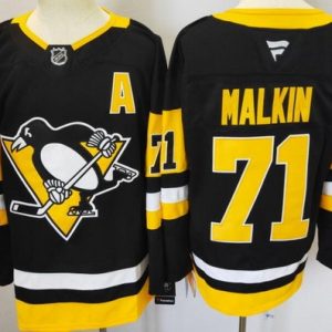 Pittsburgh Penguins #71 Evgeni Malkin Black Authentic Jersey