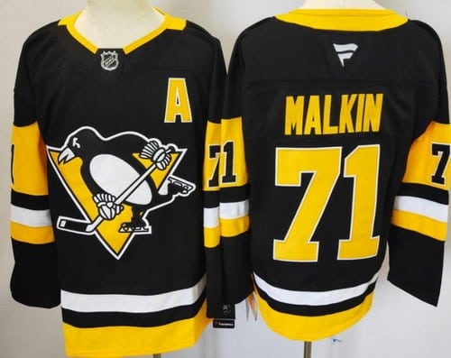 Pittsburgh Penguins #71 Evgeni Malkin Black Authentic Jersey