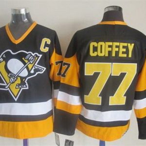 Pittsburgh Penguins #77 Paul Coffey Black Throwback Jersey