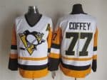 Pittsburgh Penguins #77 Paul Coffey White Throwback Jersey