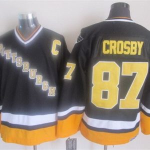 Pittsburgh Penguins #87 Sidney Crosby Black 1990s Throwback Jersey
