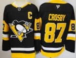 Pittsburgh Penguins #87 Sidney Crosby Black Authentic Jersey