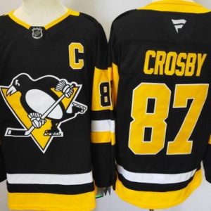 Pittsburgh Penguins #87 Sidney Crosby Black Authentic Jersey