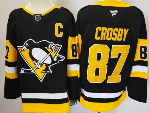 Pittsburgh Penguins #87 Sidney Crosby Black Authentic Jersey